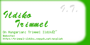 ildiko trimmel business card